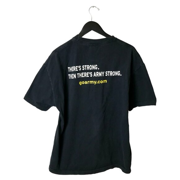 Vintage Y2K Army T Shirt Black XL Extra Large USA Graphic Tee Short Sleeve Solid - Picture 3 of 16